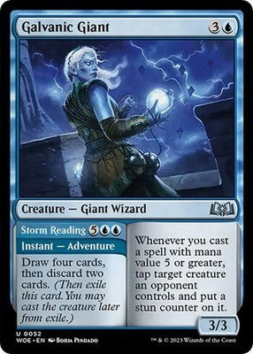 Galvanic Giant // Storm Reading WOE 52 NM Magic: The Gathering