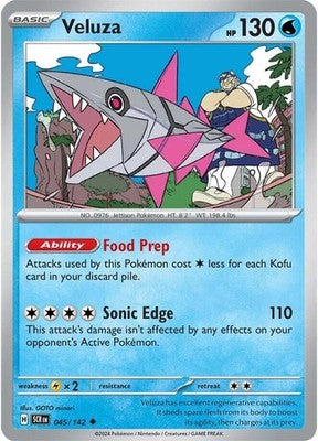 Veluza 045/142 SV07: Stellar Crown Reverse Holofoil Pokémon TCG