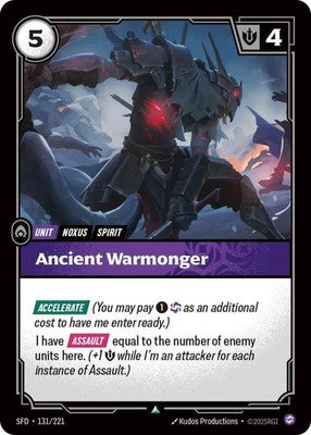Ancient Warmonger 131/221 Spiritforged Riftbound: League of Legends