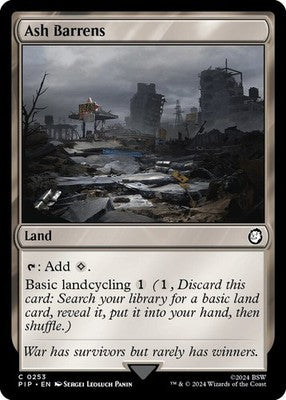 Ash Barrens PIP 253 NM Magic: The Gathering