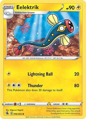 Eelektrik 096/264 SWSH08: Fusion Strike Pokémon TCG
