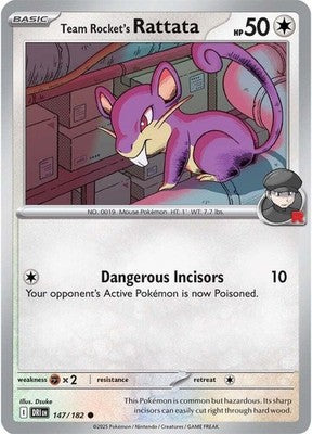 Team Rocket's Rattata 147/182 SV10: Destined Rivals Pokémon TCG