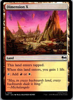 Dimension X 0183 Land Teenage Mutant Ninja Turtles Magic: The Gathering NM