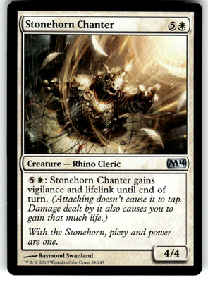 Stonehorn Chanter Magic 2014 (M14) 39 U Magic: The Gathering Near Mint