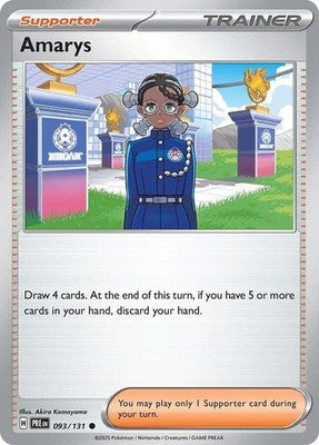 Amarys 093/131 SV: Prismatic Evolutions Pokémon TCG
