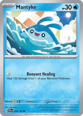 Mantyke 039/182 SV04: Paradox Rift Reverse Holofoil Pokémon TCG