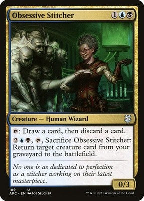 Obsessive Stitcher AFC 189 NM Magic: The Gathering