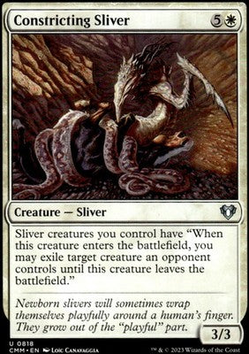 Constricting Sliver Commander Masters 818 U Magic: The Gathering Near Mint