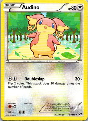 Audino 87/114 Uncommon Black & White Pokemon Heavily Played