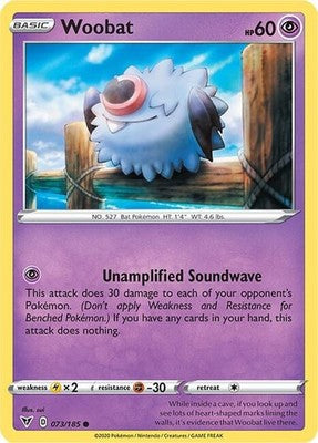Woobat 073/185 SWSH04: Vivid Voltage Pokémon TCG