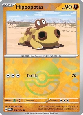 Hippopotas (Poke Ball Pattern) 052/131 SV: Prismatic Evolutions Holofoil Pokémon