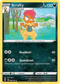 Scrafty 099/203 SWSH07: Evolving Skies Reverse Holofoil Pokémon TCG