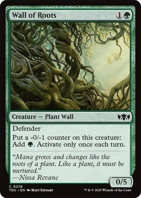 Wall of Roots TDC 278 NM Magic: The Gathering