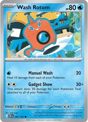 Wash Rotom 061/182 SV10: Destined Rivals Reverse Holofoil Pokémon TCG