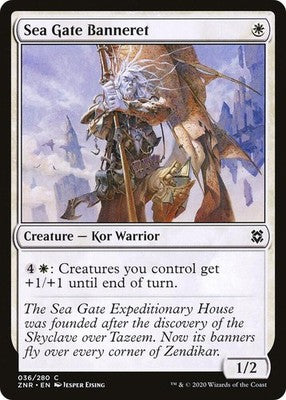Sea Gate Banneret ZNR 36 NM Magic: The Gathering