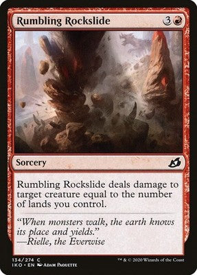 Rumbling Rockslide IKO 134 NM Magic: The Gathering