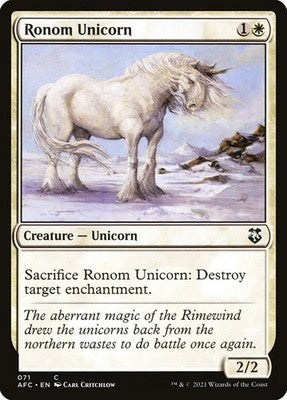 Ronom Unicorn AFC 71 NM Magic: The Gathering
