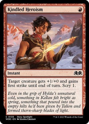 Kindled Heroism WOE 138 NM Magic: The Gathering