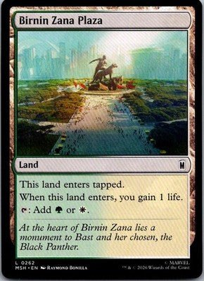 Birnin Zana Plaza 262 Land Marvel Super Heroes Magic: The Gathering Near Mint