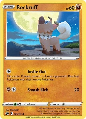 Rockruff 073/159 SWSH: Crown Zenith Pokémon TCG