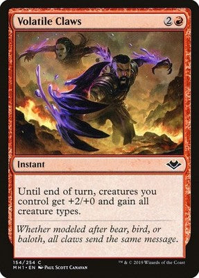 Volatile Claws MH1 154 NM Magic: The Gathering