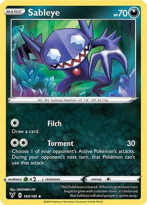 Sableye 105/185 SWSH04: Vivid Voltage Pokémon TCG