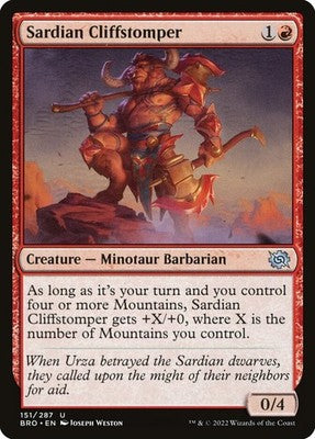 Sardian Cliffstomper BRO 151 NM Magic: The Gathering