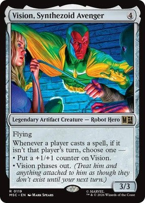 Vision, Synthezoid Avenger MSC 119 NM Magic: The Gathering