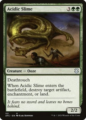 Acidic Slime AFC 151 NM Magic: The Gathering