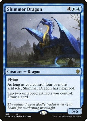 Shimmer Dragon ELD 317 NM Magic: The Gathering