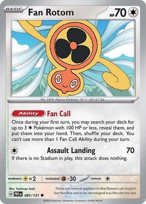 Fan Rotom 085/131 SV: Prismatic Evolutions Reverse Holofoil Pokémon TCG