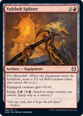 Vulshok Splitter ONE 156 NM Magic: The Gathering