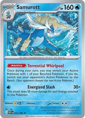 Samurott 023/086 SV: White Flare Holofoil Pokémon TCG