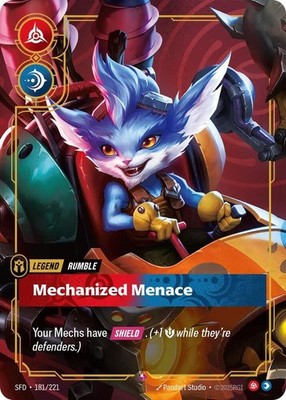 Rumble, Mechanized Menace 181/221 Spiritforged Foil Riftbound: League of Legends