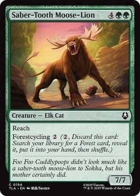 Saber-Tooth Moose-Lion TLA 194 NM Magic: The Gathering