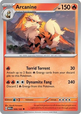 Arcanine 059/165 SV: Scarlet & Violet 151 Pokémon TCG
