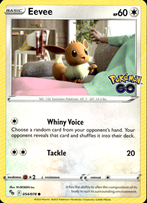 Eevee Pokemon GO 054/078 Common Pokémon — English Near Mint