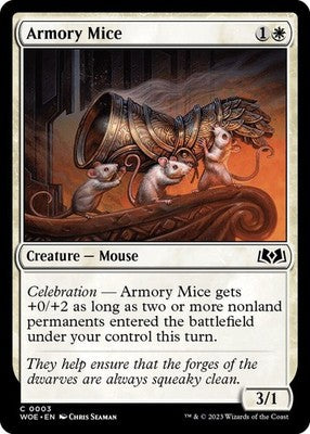 Armory Mice WOE 3 NM Magic: The Gathering