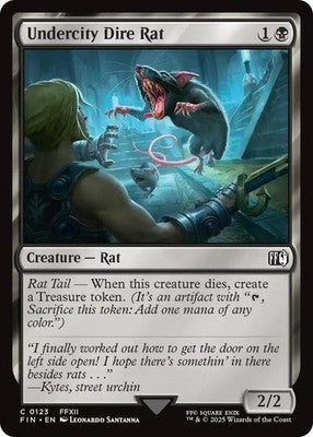 Undercity Dire Rat FIN 123 Foil NM Magic: The Gathering