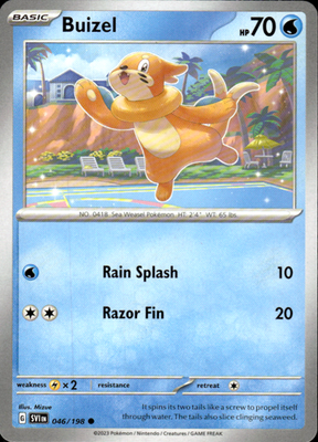 Buizel Scarlet & Violet Base Set 046/198 Common Pokémon — English Near Mint