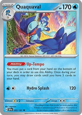 Quaquaval 052/191 SV08: Surging Sparks Reverse Holofoil Pokémon TCG