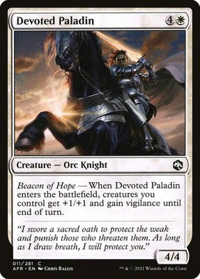 Devoted Paladin AFR 11 NM Magic: The Gathering