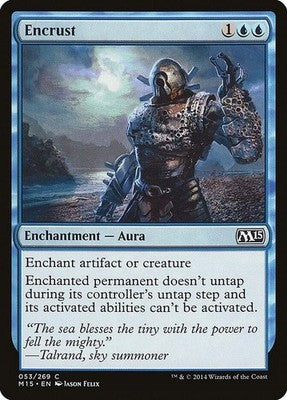 Encrust M15 53 NM Magic: The Gathering