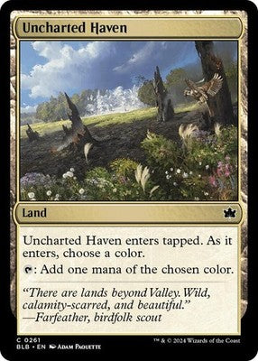 Uncharted Haven BLB 261 NM Magic: The Gathering