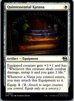 Quintessential Katana 0023 Teenage Mutant Ninja Turtles Magic: The Gathering NM
