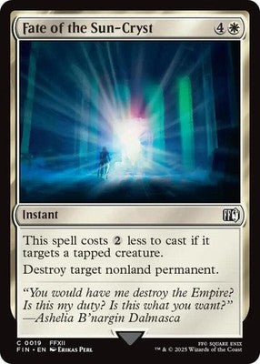 Fate of the Sun-Cryst FIN 19 Foil NM Magic: The Gathering