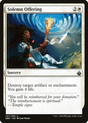 Solemn Offering BBD 107 NM Magic: The Gathering