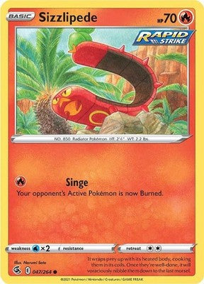 Sizzlipede (47) 047/264 SWSH08: Fusion Strike Pokémon TCG