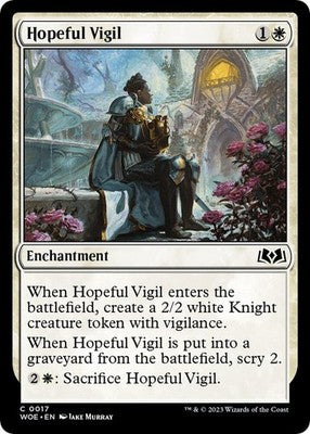 Hopeful Vigil WOE 17 NM Magic: The Gathering