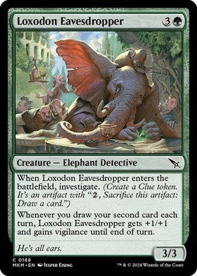 Loxodon Eavesdropper MKM 168 Foil NM Magic: The Gathering